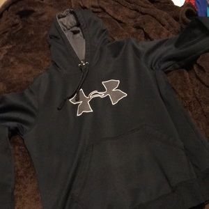 Black UnderArmour hoodie. Gently used. Great cons